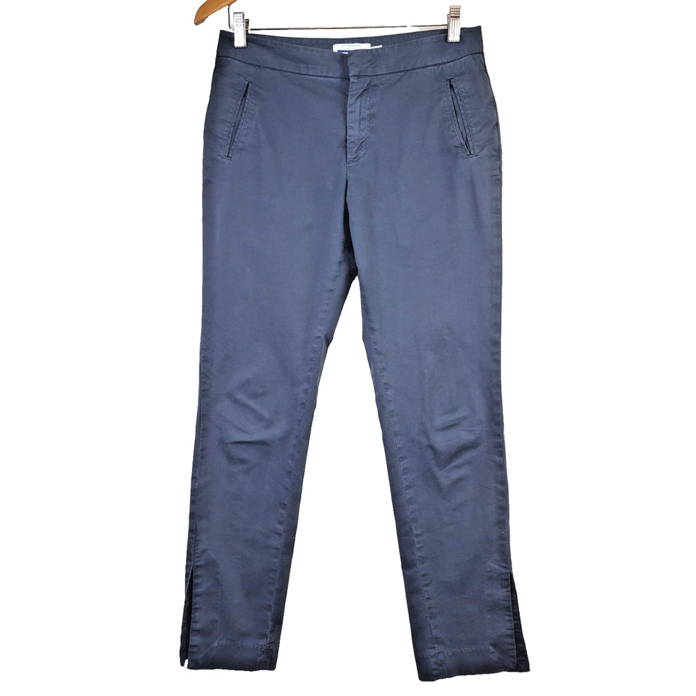 Guideboat Pants Womens 27 Chino‎ Made In Italy Gray Lightweight Cotton Stretch